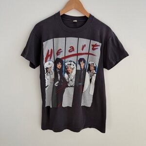 Vintage Heart band black graphic tee
